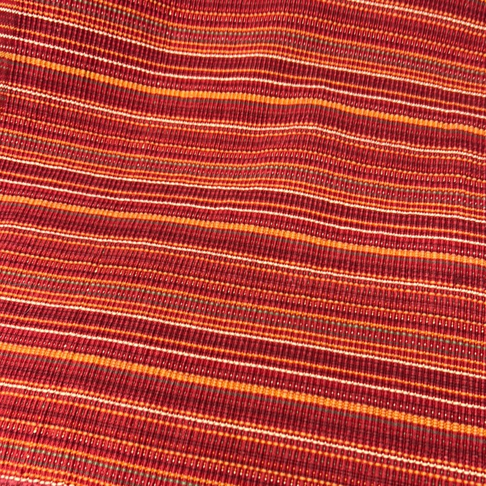 Set of 8 Placemats red multi colored stripes